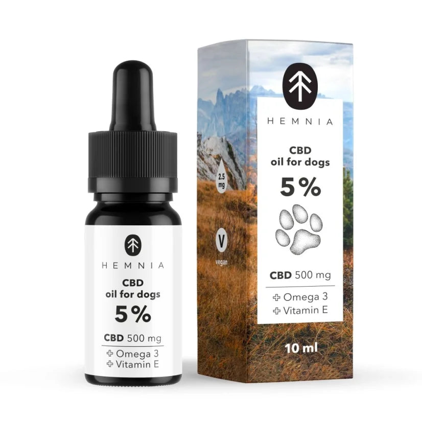 Hemnia CBD oil for dogs 5% CBD 500mg 10ml