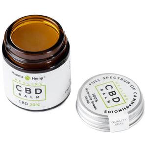 Pharma Hemp 6000mg CBD balm open jar hemp topical cosmetic 30ml