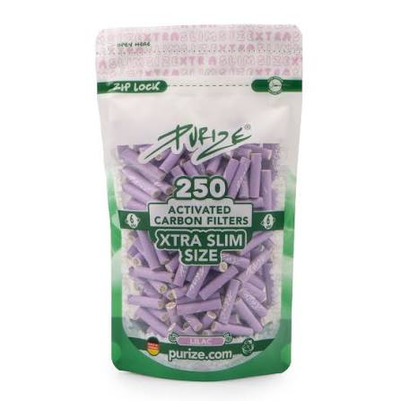 PURIZE XTRA Slim 250 activated carbon filters 6mm in Lilac Malta