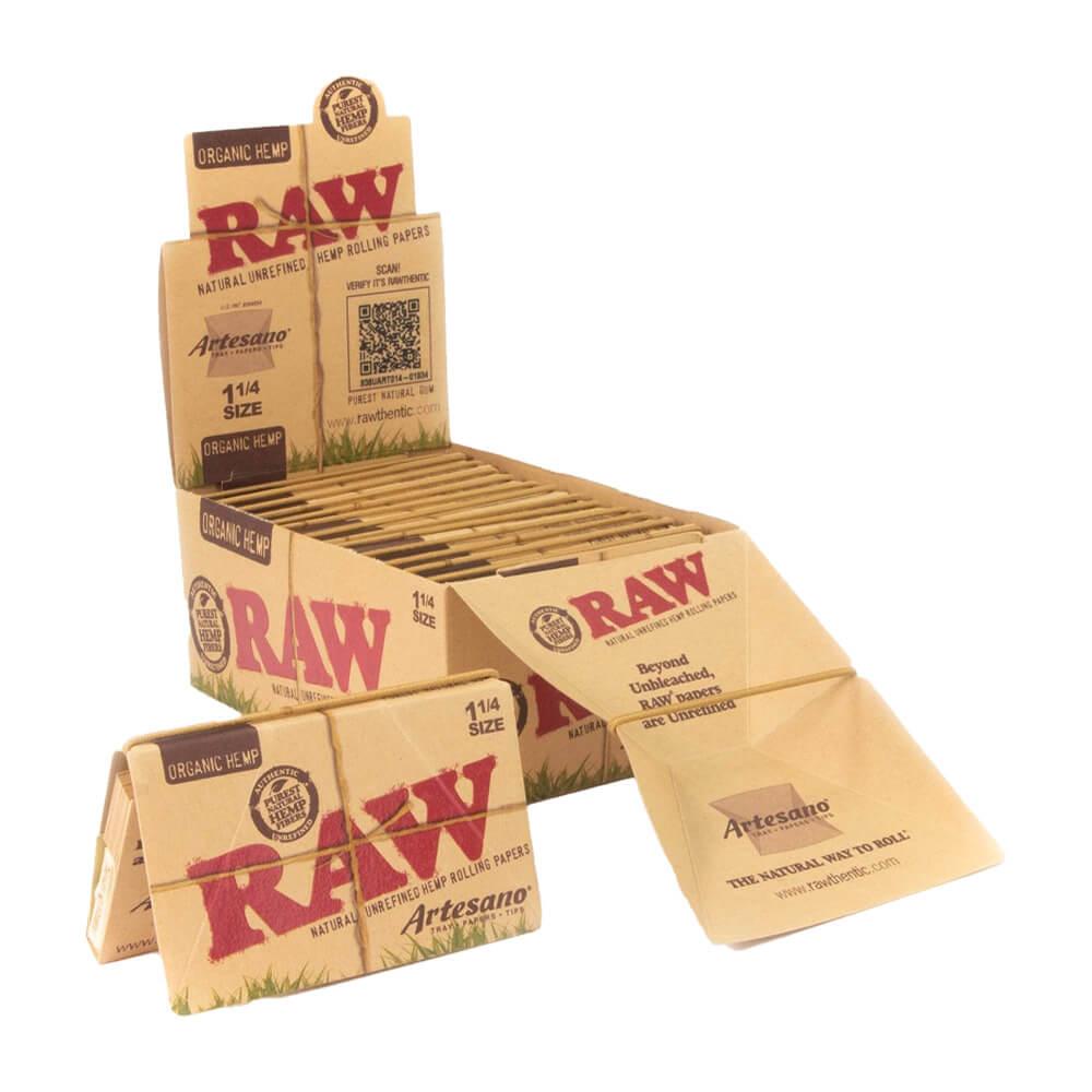 RAW Artesano kingsize slim rolling papers + tips + tray