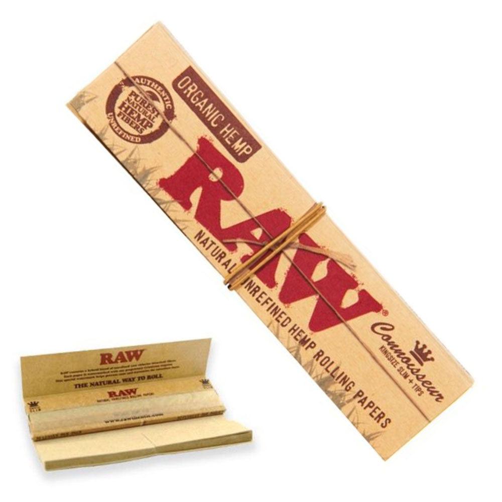 RAW Connoisseur kingsize slim rolling papers + tips