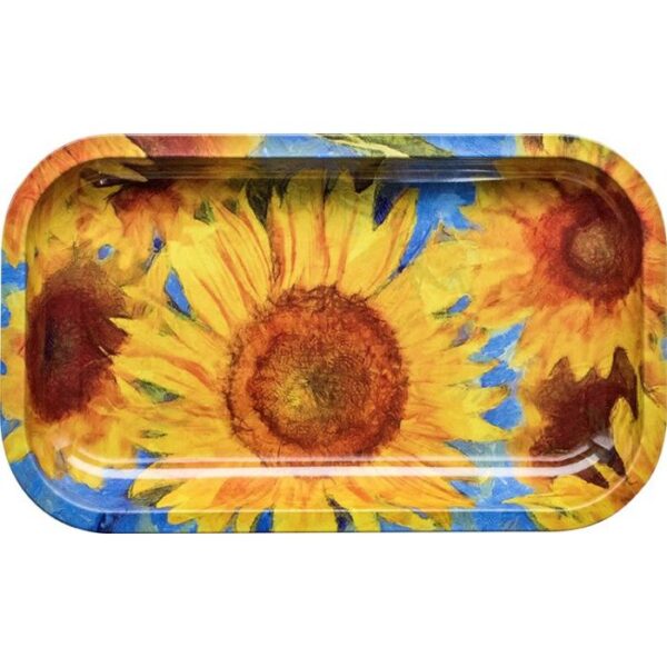 Sunflower metal rolling tray medium 27cm x 16cm Malta