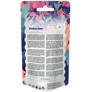 Cannabis Clinics Malta - Valerian Root Extract 20:1 (Valeriana officinalis) – 5 g / 10 g - Back of Pouch 