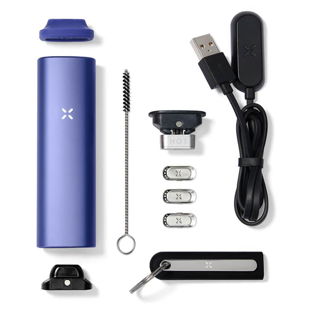 PAX Plus Complete Kit Dry Herb Vaporizer periwinkle with kit