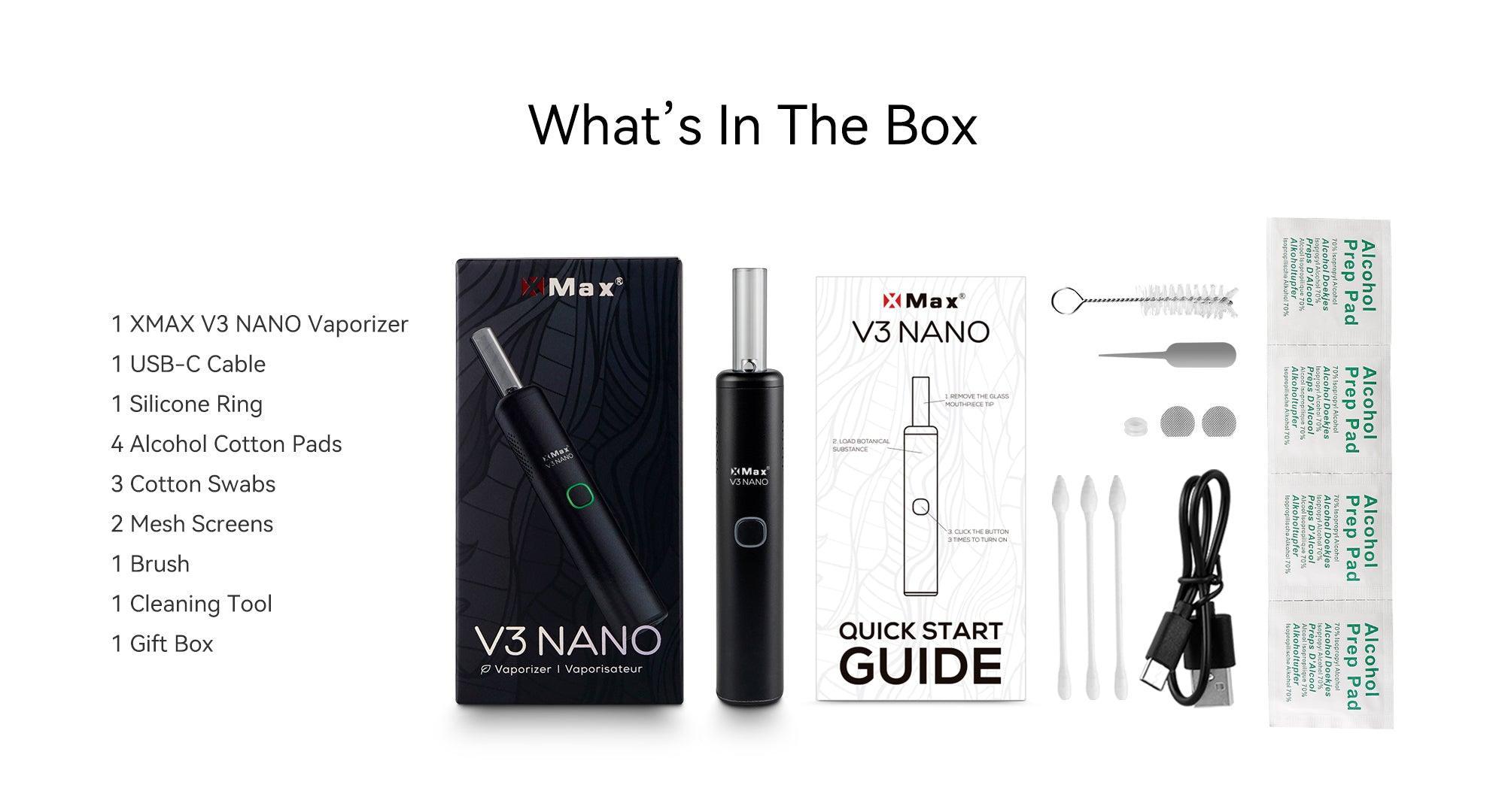 Vaporisateur X-MAX V3 Nano – Vapeur compacte pour herbes sèches avec charge  USB-C – Cannabis Clinics Malta
