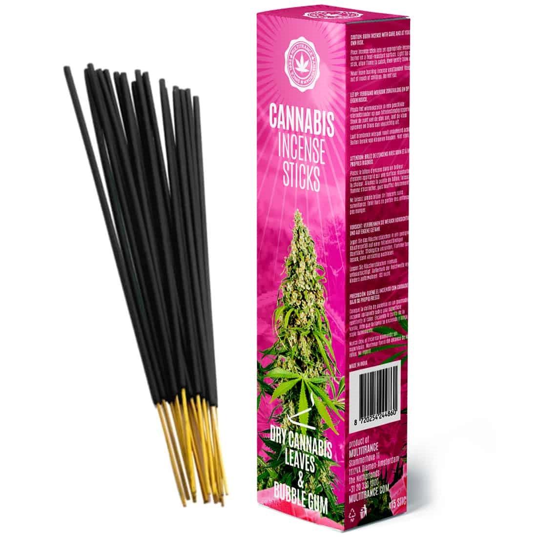 Cannabis Incense Sticks - Bubblegum and Dry Cannabis Leaves Scented 2