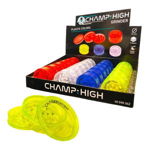 Champ High Mini Plastic Grinder 3 Parts – 42mm - D Vape Store