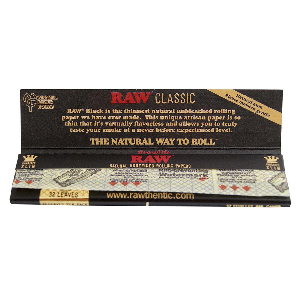 Raw Classic Black rolling papers - D Vape Store